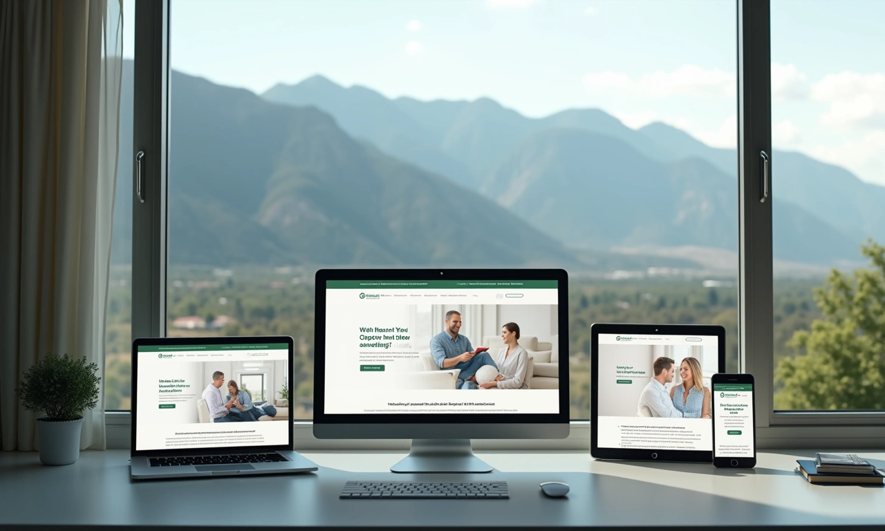 Digital accessibility concept with website interface on multiple devices