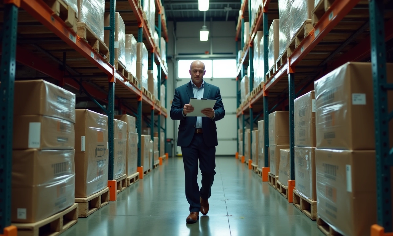 Field examiner reviewing warehouse inventory records against a collateral ledger