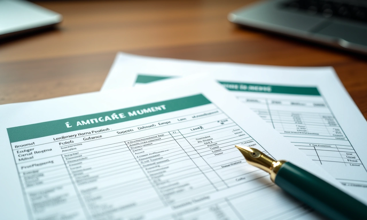Two loan documents on a desk, one showing a fixed amortization schedule and the other a monthly borrowing base certificate