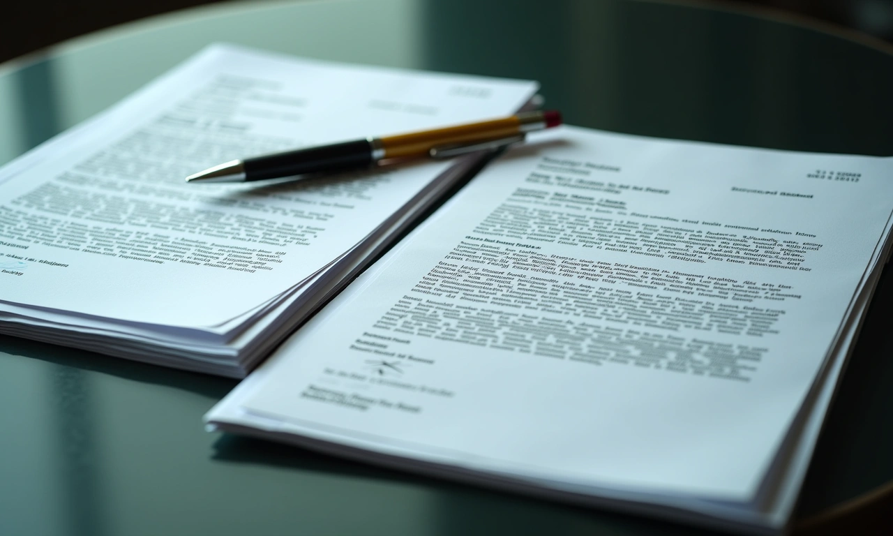 Two stacks of commercial loan documents from a bank and a private credit fund compared side by side on a table