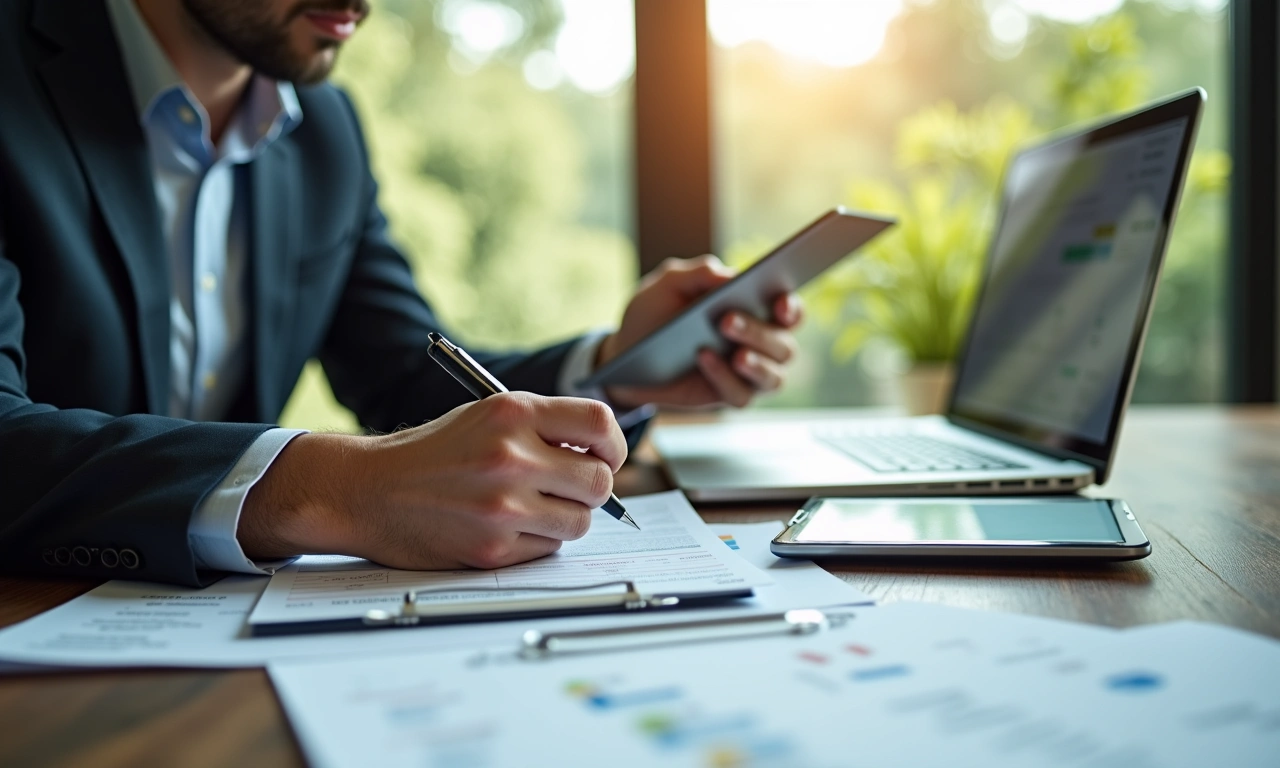 Business owner comparing short-term loan lender offers