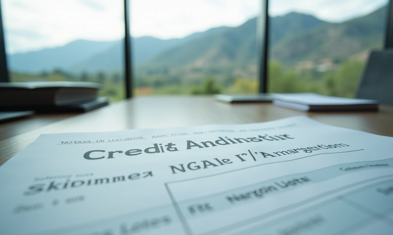 Professional practice P&L and credit application documents on executive desk