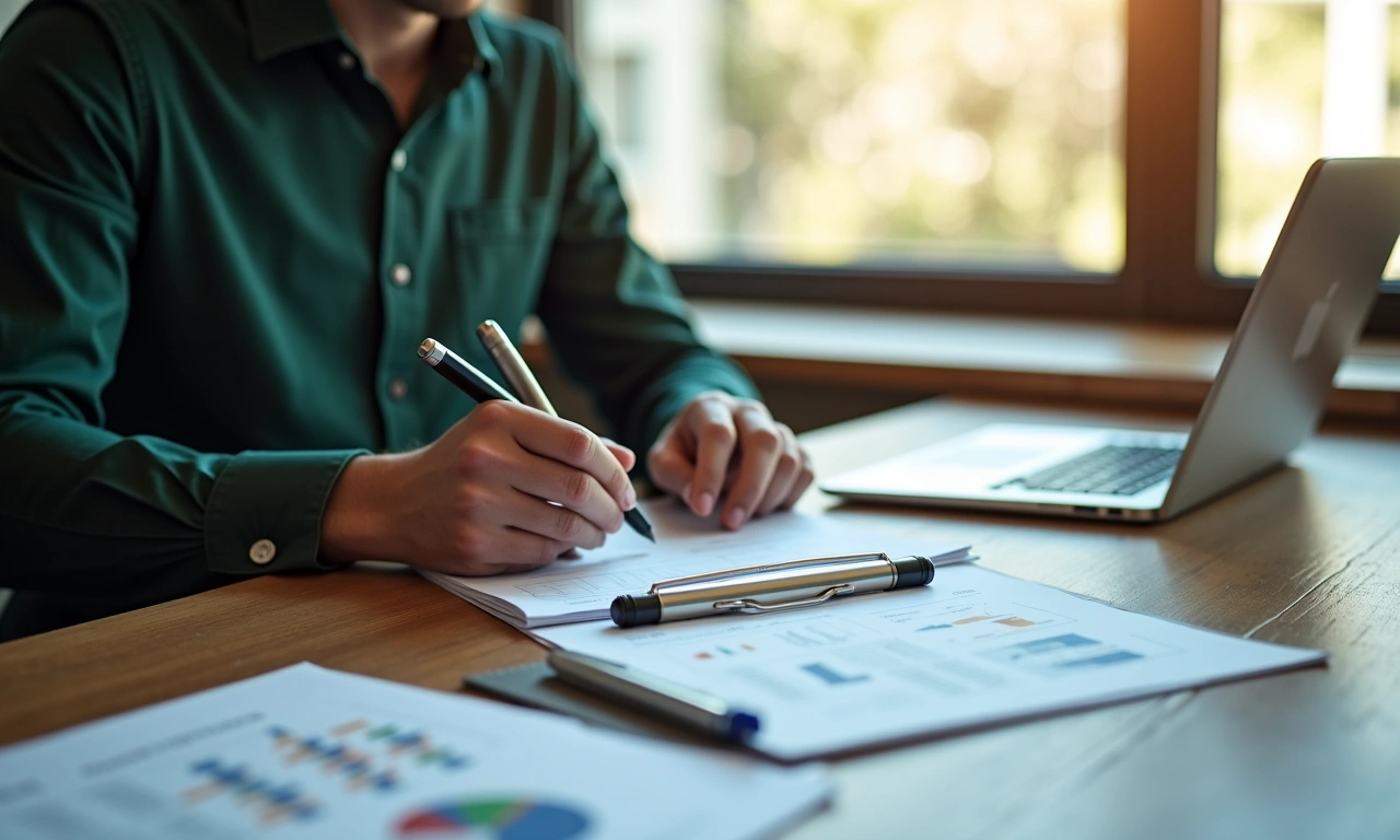 Business owner reviewing growth capital plan for hiring and marketing investment