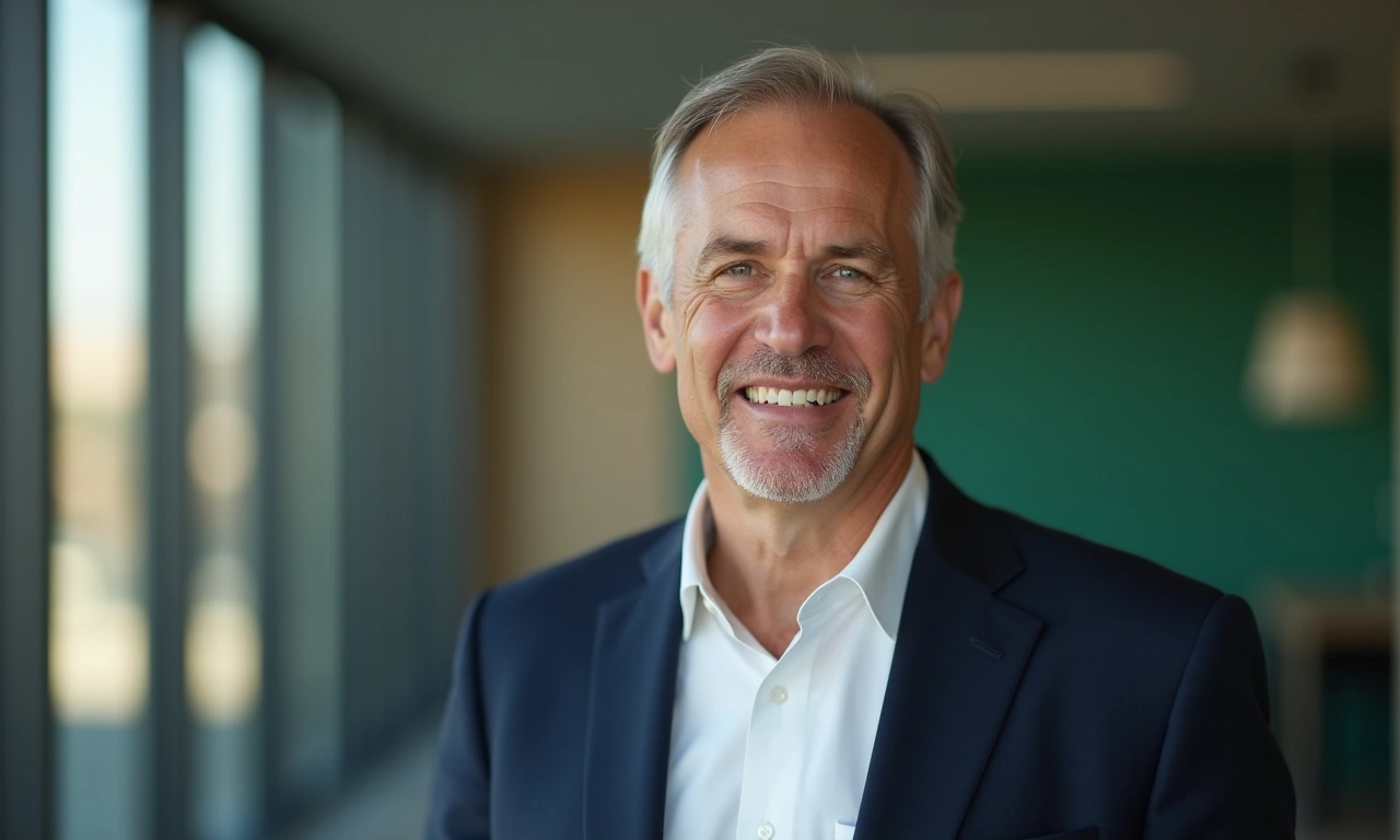 Senior financial executive professional portrait, distinguished appearance
