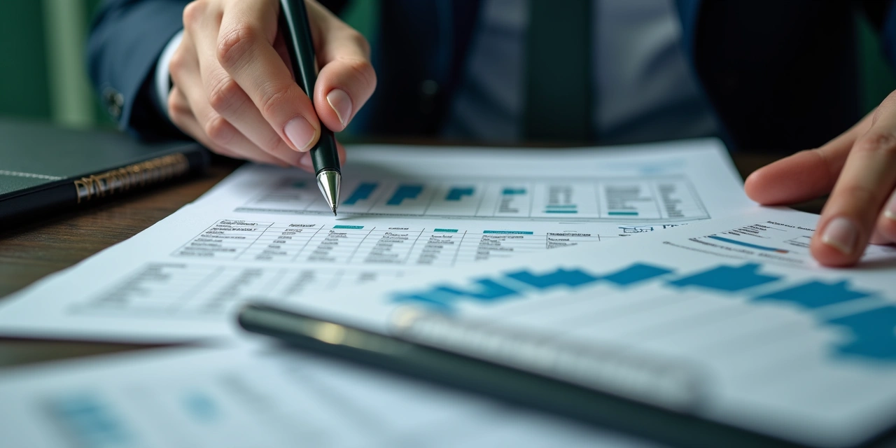 Credit score report and business line of credit application documents
