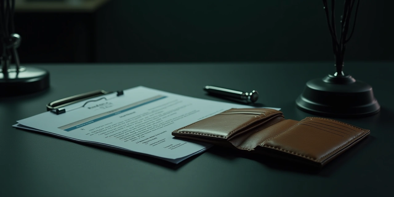 Founder reviewing compensation documents against Series A term sheet at a standing desk