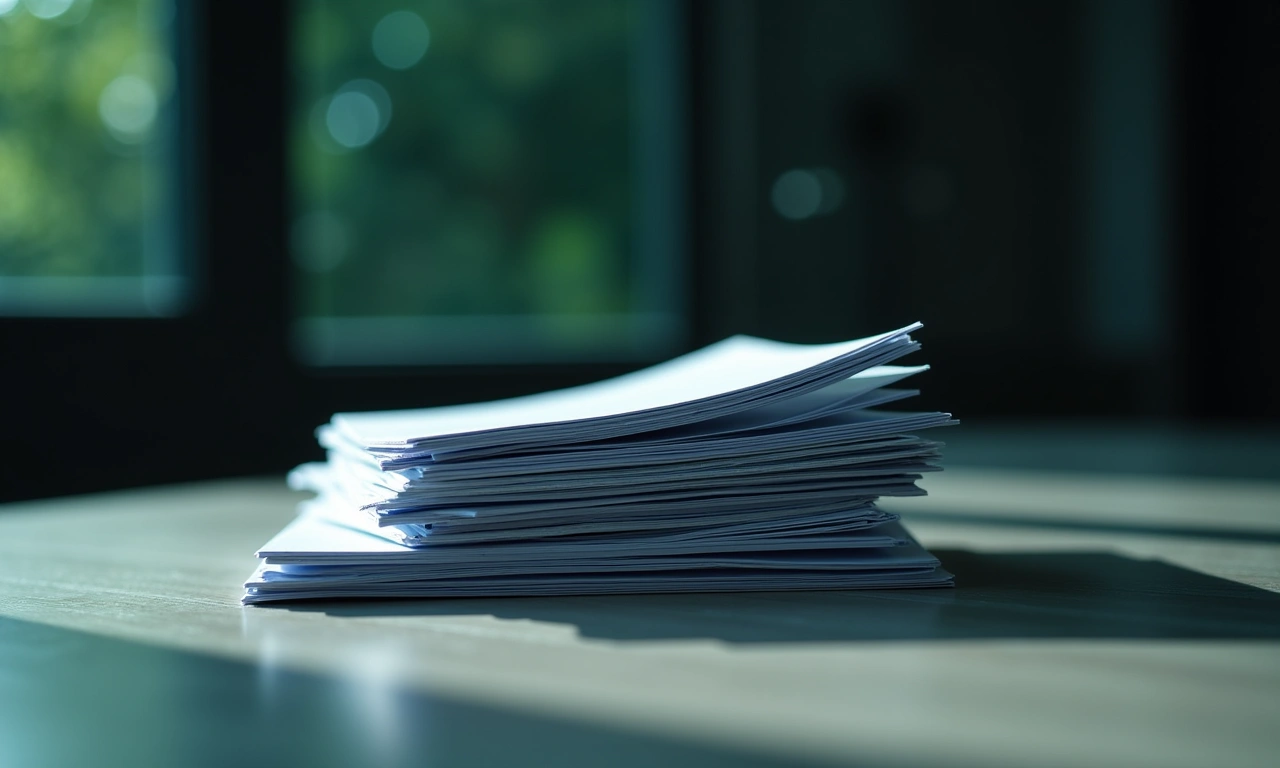 Business executive reviewing financial documents for credit limit increase request