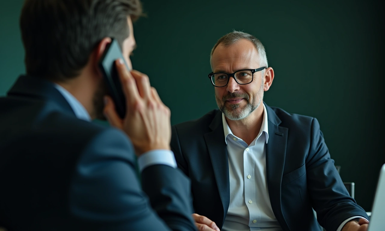 Business owner in conversation with bank relationship manager about credit line expansion