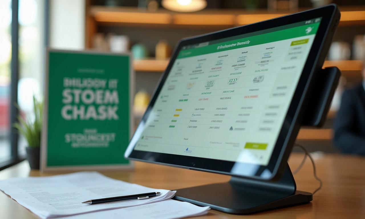 Retail POS system showing seasonal sales data with financing paperwork