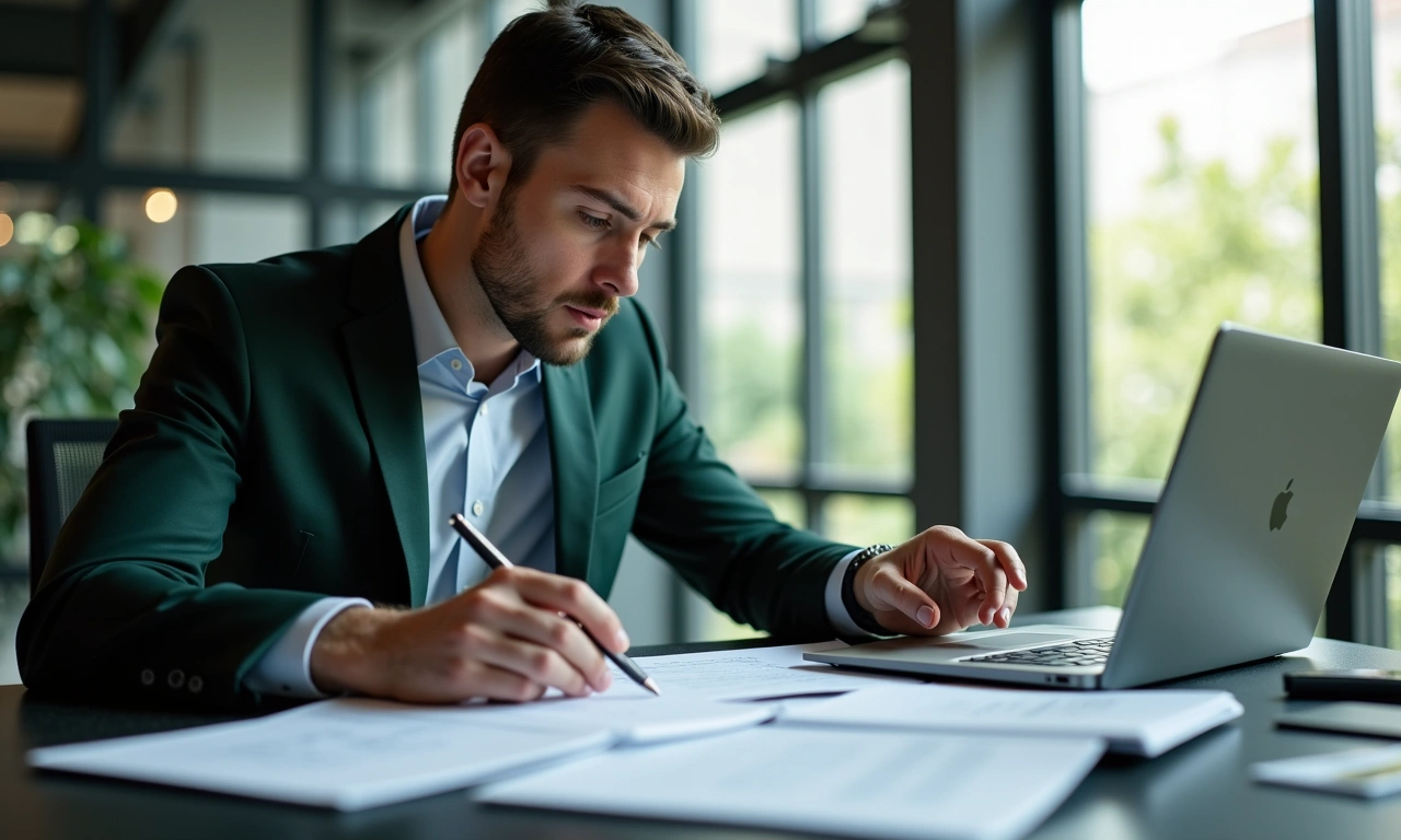 Business owner reviewing invoice financing vs credit line comparison documents
