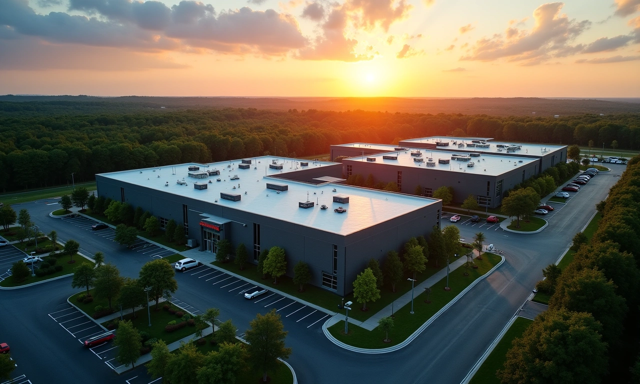 Commercial real estate building representing long-term property financing