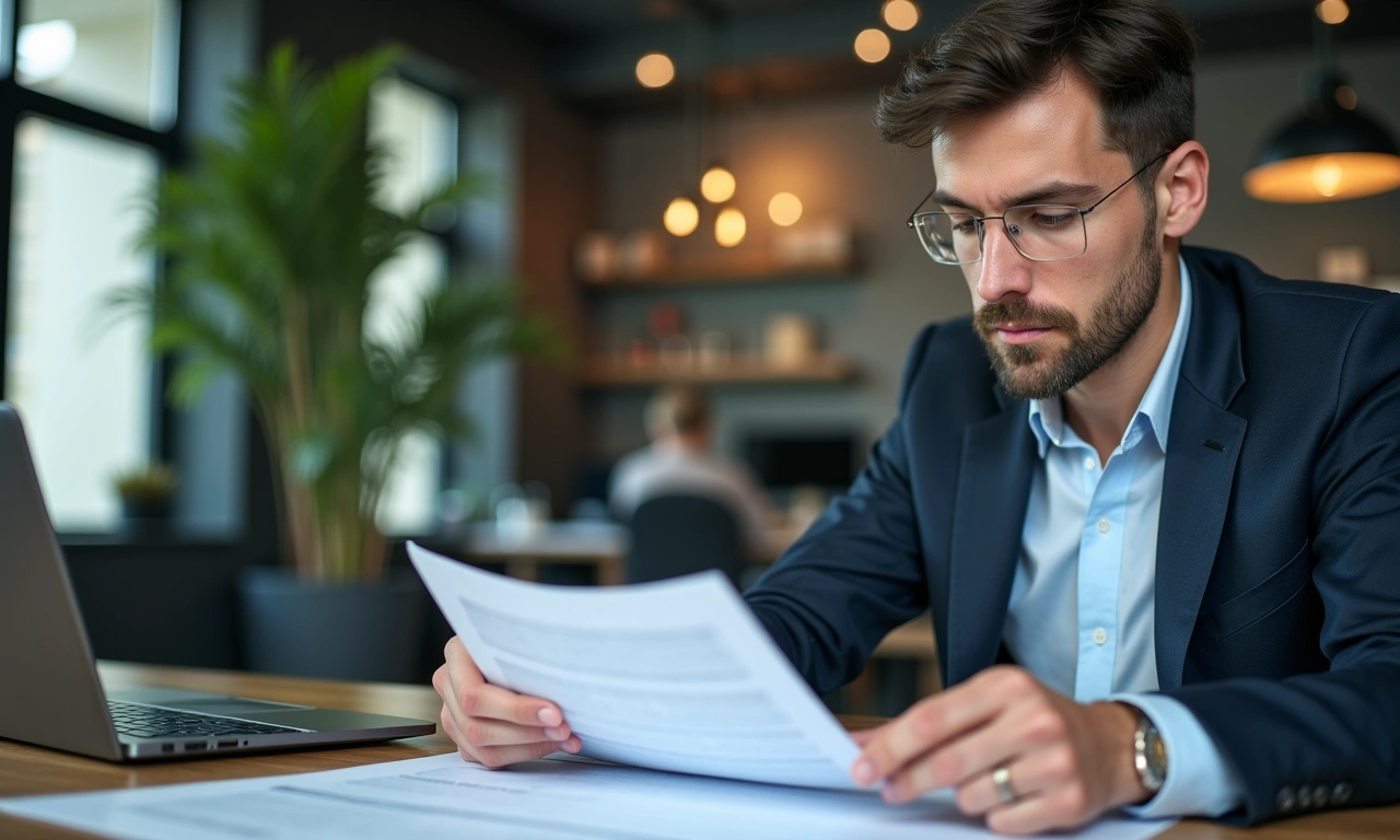 Lender reviewing creditworthiness for long-term unsecured business loan application