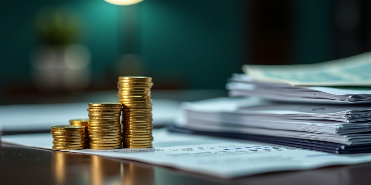 Founder reviewing term sheet alongside revenue-based financing and business line of credit comparison charts
