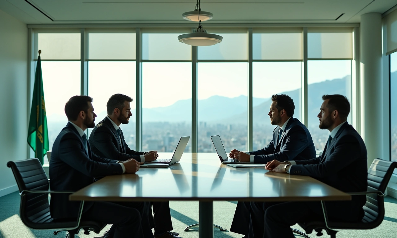 Private equity meeting in SLC high-rise conference room