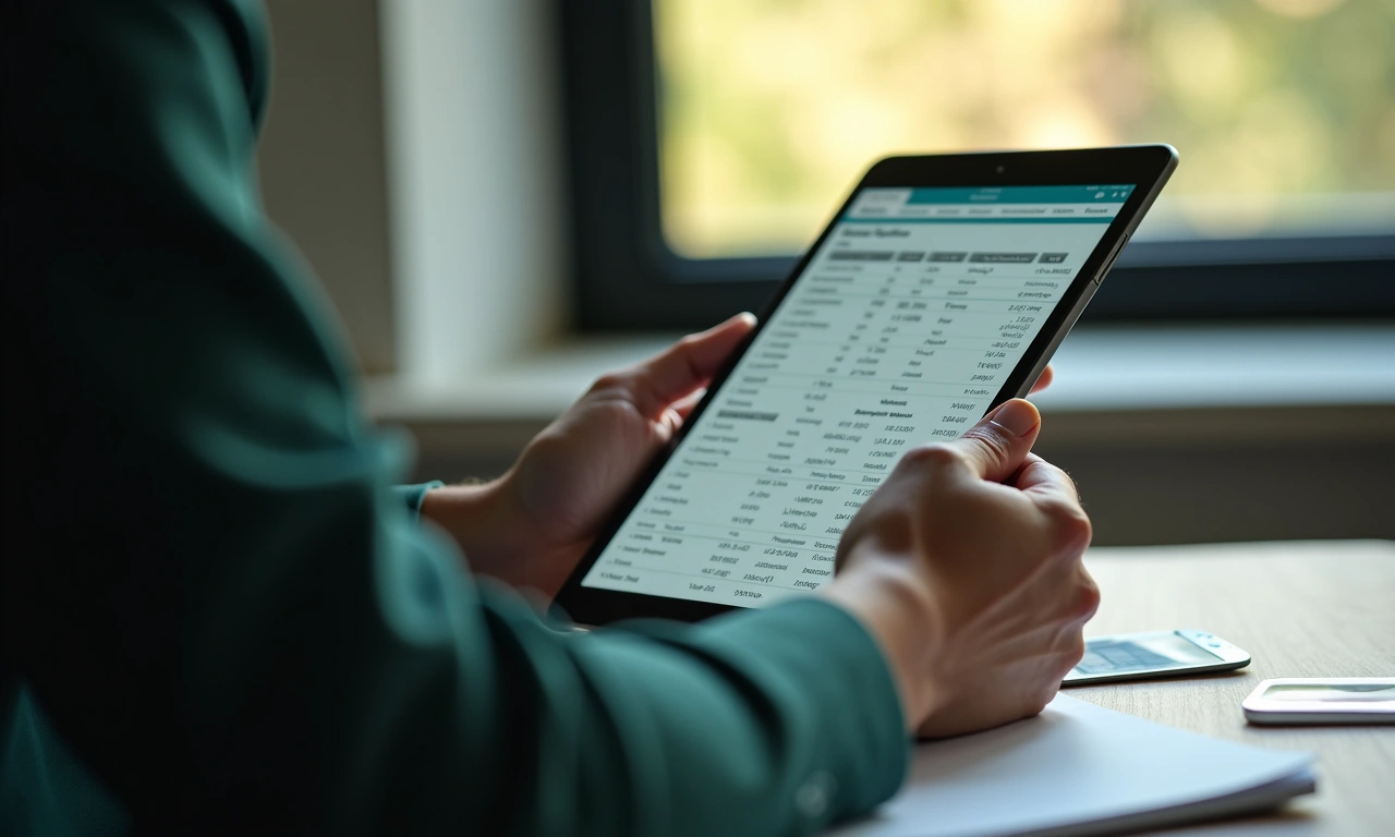 Small business owner reviewing short-term loan qualification numbers