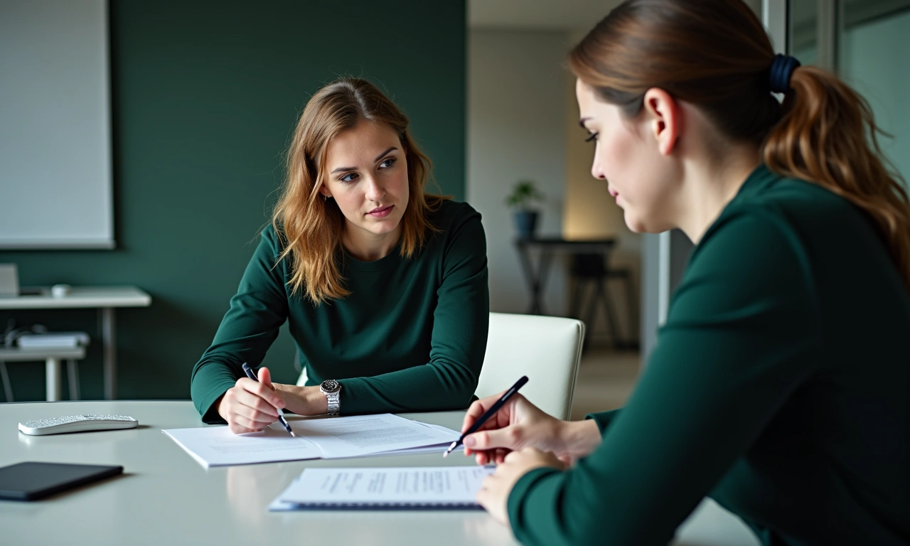 Women business owner presenting her company expansion plan to a business term loan lender at a bank meeting