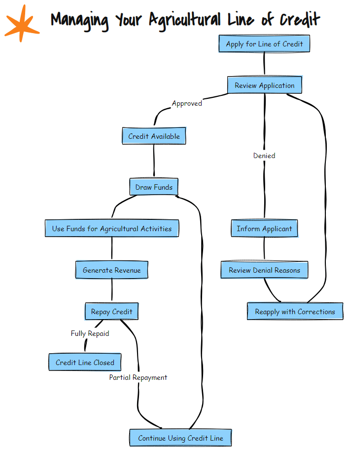 a diagram of Managing Your Agricultural Line of Credit